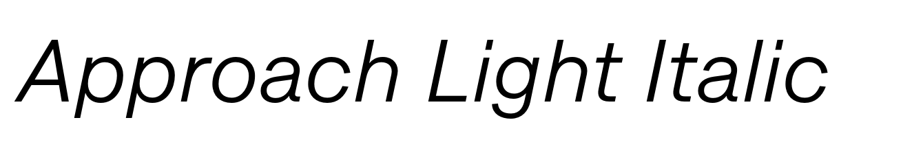 Approach Light Italic